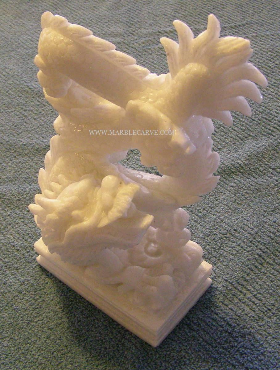 Marble dragon art carving