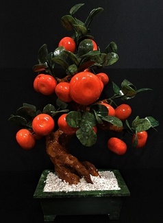 LG. JADE TANGERINES TREE, Price = $159.99 + S/H size approx H. 22 inch x W. 15 inch