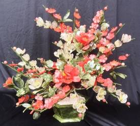 Plum Flowers Basket (F392)
 Price = $ 295.00 + S/H.