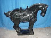Large Black Jade Horse (LH3A), size approx H. 24 inch x W. 32 inch