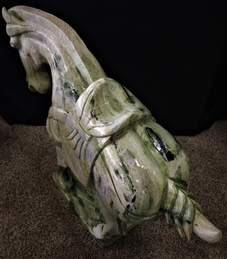 jade horse carving, jade horses