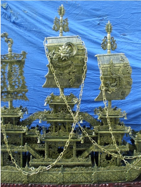 jade dragon boat, jade ship