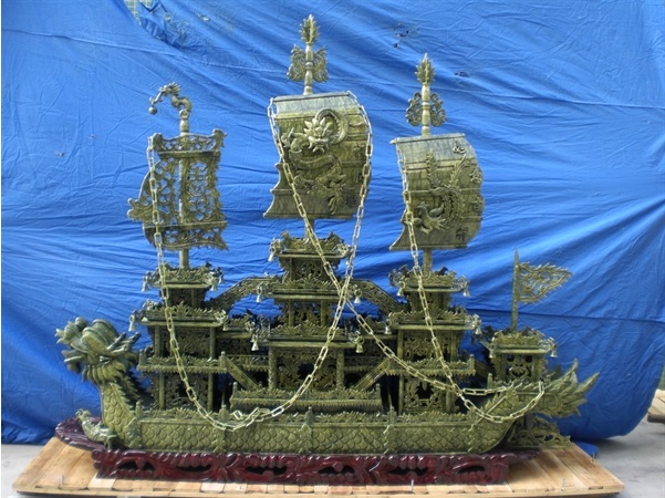 jade dragon boat, jade ship