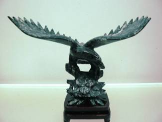 Black JADE EAGLE Statue
