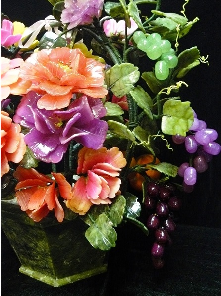 jade flowers and fruit