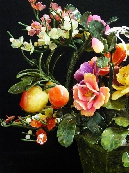 jade flowers and fruit