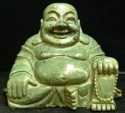 WHITE JADE Laughing BUDDHA