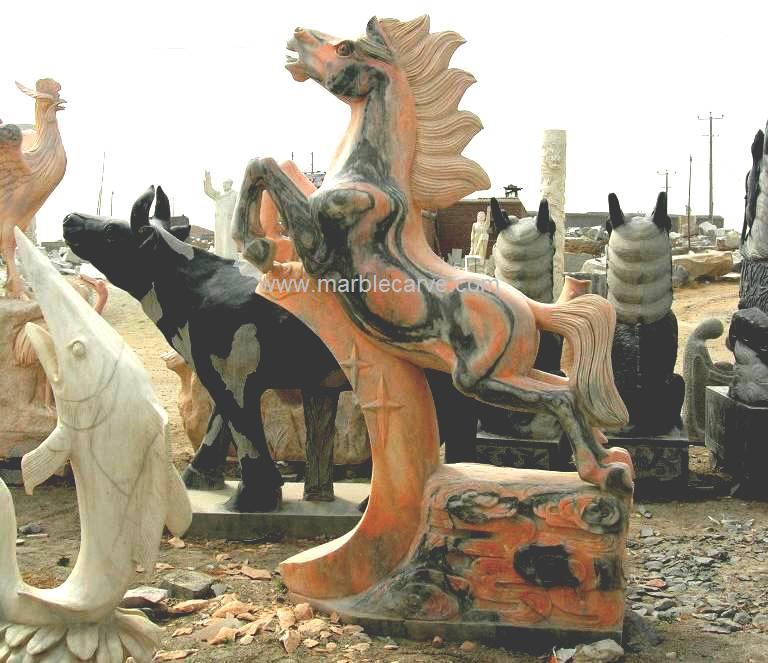 marble horse carving