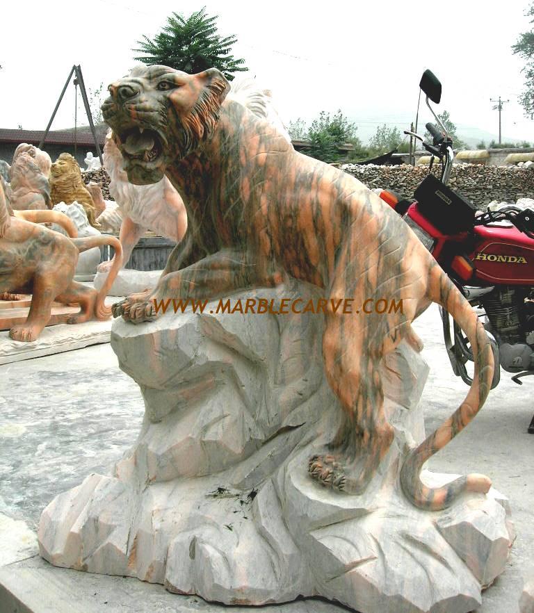 marble tiger carving