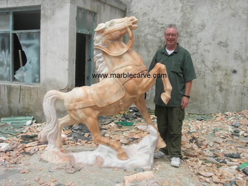 Marble Horse Sculpture