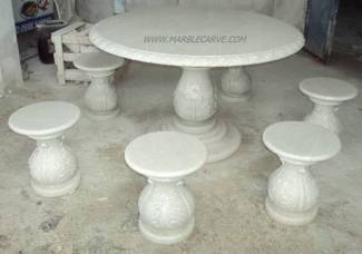 marble garden table