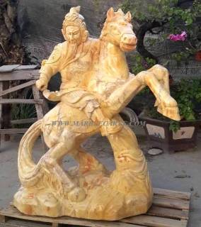 marble warrior horse statue sculpture