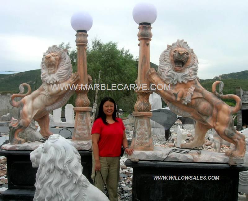 Marble Lions Statue