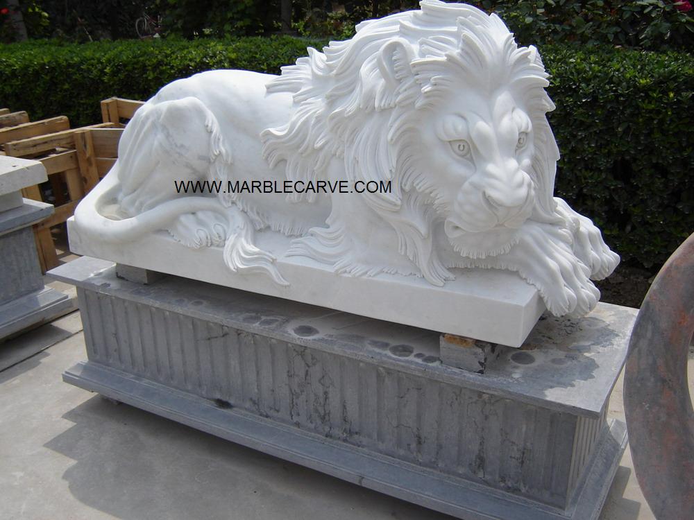 Marble Lions Carving