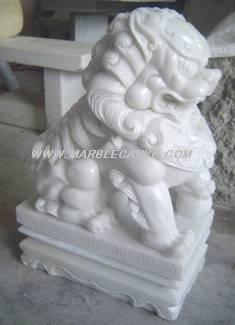 marble temple lion fudogs statue carving sculpture
