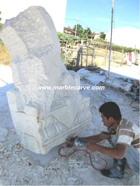 marble Fudog carving sculpture