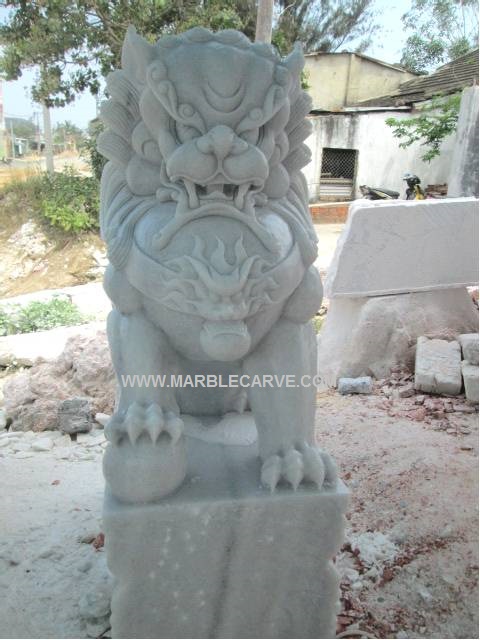 marble Fudog carving sculpture