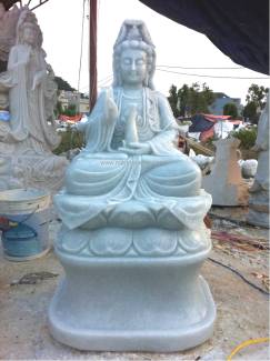 marble guan yin art statue carving sculpture