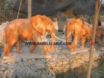  Marble Elephants carving Sculpture Garden carving photo image