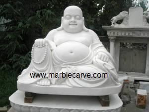 marble carving, Marble Buddha Garden Carving White Marble photo