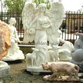 marble angel statue carving