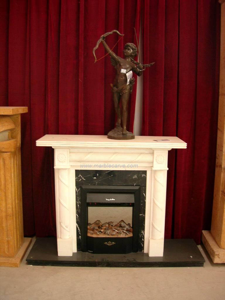 marble fireplace mantle carving
