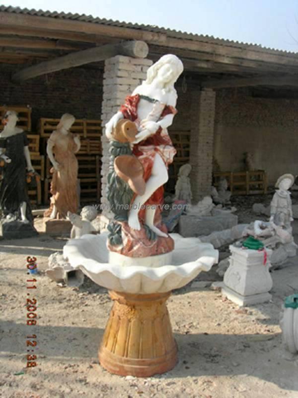 marble Lady Fountain Statue