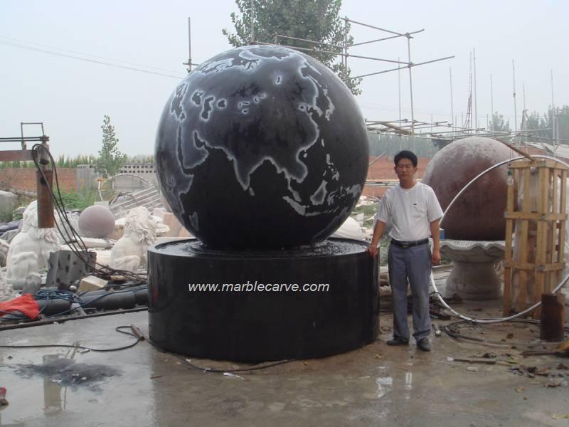 marble World Globe Statue carving