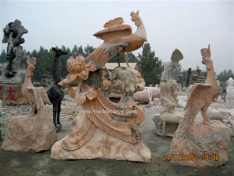marble Phoenix sculpture statue carving