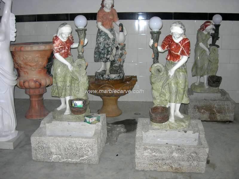marble Lamp Statue